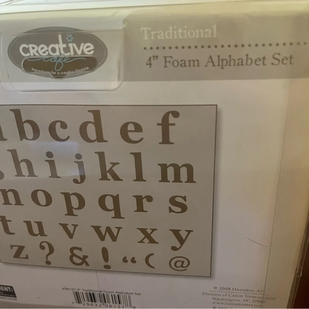 Creative Cafe Traditional 4 Inch Foam Alphabet Stamp Set 32pc Hampton Art V56157